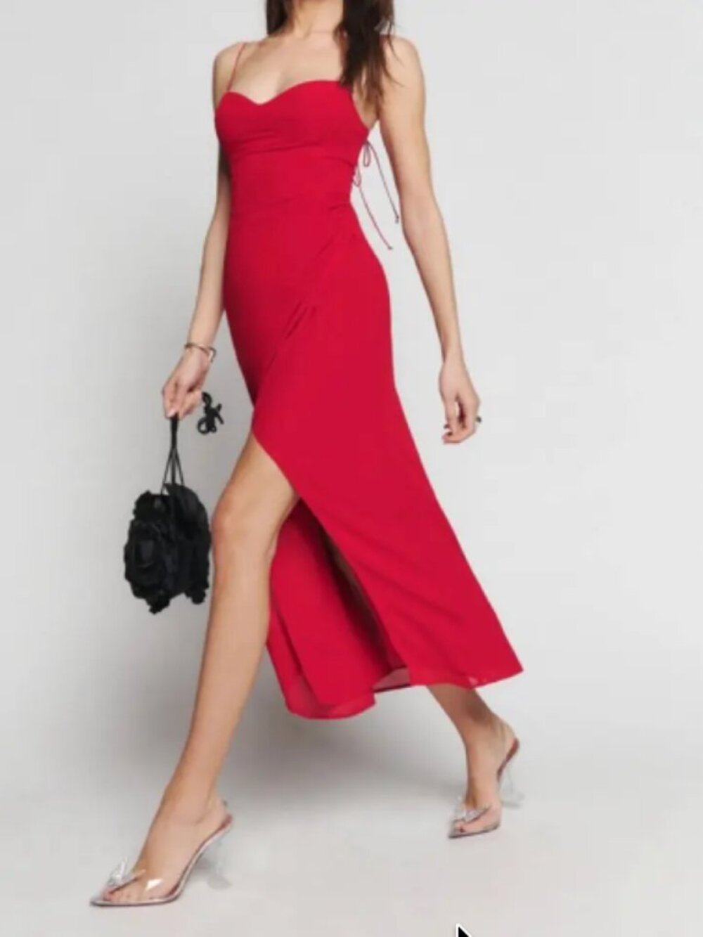 Reformation Kourtney Dress Red - Size 12